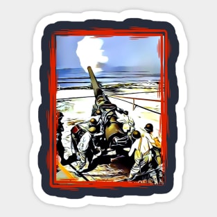 M101 Howitzer Artillery Sticker